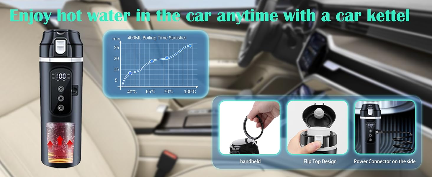  12V/24V Car Travel Electric Kettle