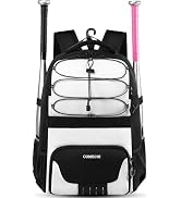 COMECOI Softball Bag, Lightweight Baseball Backpack with Shoes Compartment, Baseball Bat Bags wit...