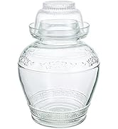 Aosnttol 2.5L Pickle Jar Glass Jar with Lid, Wide Mouth Fermentation Jar Canning Jar for Making P...