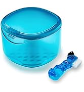 EZEELAI Denture Bath Case Denture Soaking Container with Lid Leak Proof, False Teeth Holder Mouth...