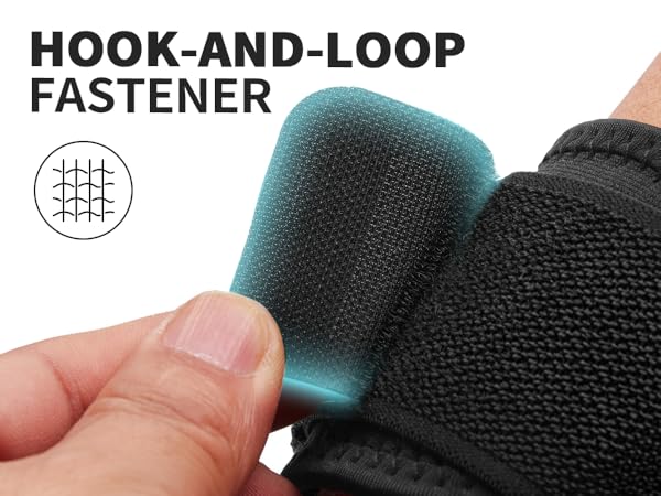 Close-up of hook-and-loop fastener material in teal and black colors, demonstrating the textured surface and grip functionality.