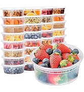 [8 oz. -24 Pack] Glotoch 1 Cup Soup Containers with Lids,Plastic Take Out Bowls, Mi...