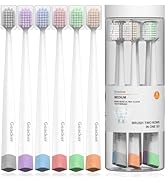Geacker Medium Toothbrushes for Adults with Wide Head and Spiral Bristles, Whitening Toothbrush w...