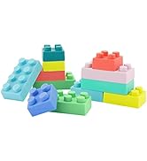 Infantino Super Soft Building Blocks, Easy-to-Hold for Babies &amp; Toddlers, BPA-Free, Multi-Colored...