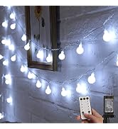 Minetom 33 Feet 100 Led Globe Ball String Lights, Fairy String Lights Plug in with Remote, Waterp...