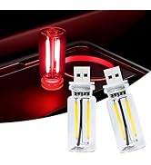 2-Pack Vintage USB LED Lights for Car Interior, Touch Dimmable Night Light - Retro Glass Bottle F...