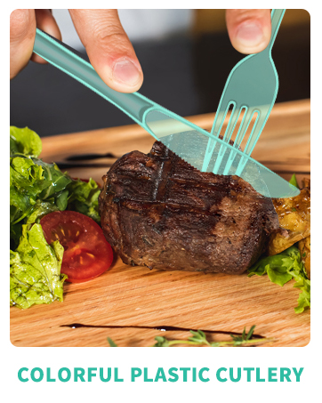 colorful plastic cutlery