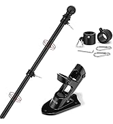 Yeesun Flag Pole,6FT American Flag Pole &amp; Bracket-Flagpoles for 3 x 5 Flags Holder for House Porc...
