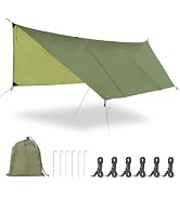 FIRINER Hammock Rain Fly Tent Tarp (11.5x9.5ft) Large Ultralight Camping Tarps Waterproof Portabl...