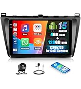 SIXTOP 4G+128G Android Car Stereo Radio for Mazda 6 2007-2012 Wireless CarPlay Android Auto, 9 in...