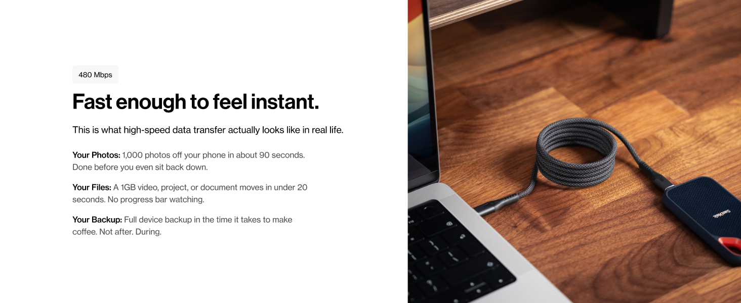 magstack charging cable USB A to lightning magnetic coil organization organizing data statik iphone