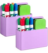 Banafich 2 Pcs Magnetic Dry Erase Marker Holder for Whiteboard, Plastic Magnetic Pen Holder for R...