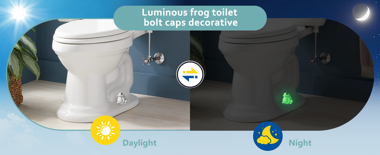 Frog toilet bolt covers decorative