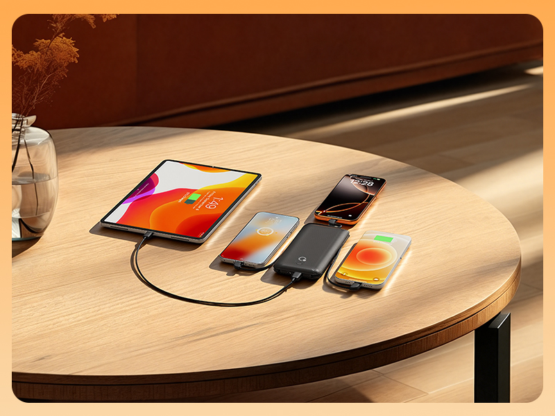 portable charger with cable