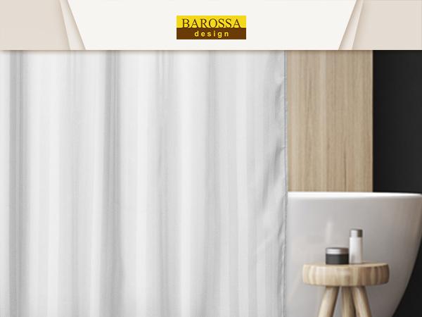 SATIN STRIPED SHOWER CURTAIN