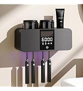 Toothbrush Holders for Bathrooms,LED Smart Screen Bathroom Accessories,Cleaning and Air Drying an...