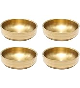 MDEOOSKY 4PCS Mini Stainless Steel Sauce Dish 3.54in Appetizer Plates Double-Deck Plates 304 Stai...