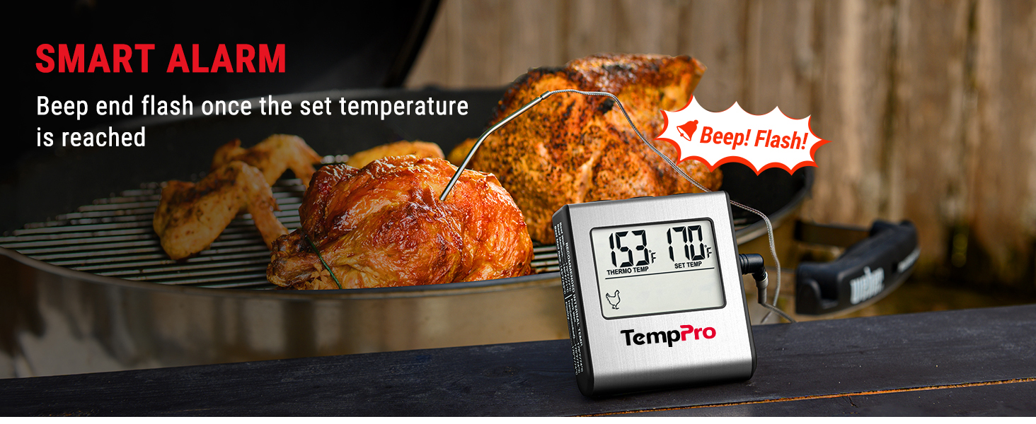 meat probe grill thermometer for outside grill instant read food thermometer