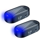 ELECTOP Car Solar Power Simulated Dummy Alarm, Anti-Theft LED Flashing Security Light Fake Car Al...