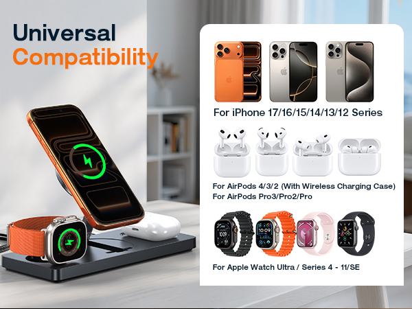 3-in-1 Wireless Charging Station