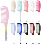 KINCHYGO, 11 Pack Beadable Hair Combs Beaded Rat Tail Comb With BlankBar for DIY Hair Stylist 11 ...