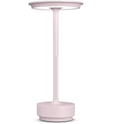 FDIDC Rechargeable Cordless Table Lamps, 5000mAh Portable LED Table Light, 3 Color Stepless Dimmi...