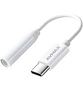 AVMAX USB C to 3.5mm Audio Headphone Adapter HiFi,Type c to Aux Female Cable for 16 15 Plus, S24 ...