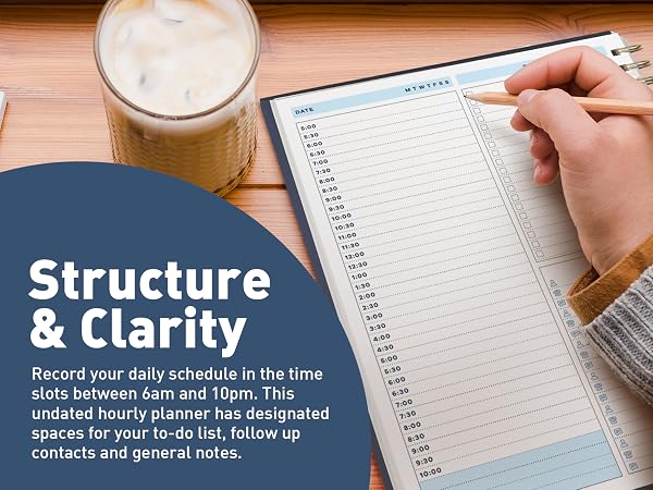 planner with time slots goal planners daily planners undated work scheduling planner hourly planner