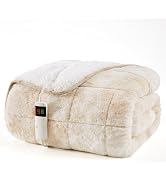 Homemate Heated Weighted Blanket - 50"x60" 10lbs Electric Blanket Fast Heating Heavy Throw Blanke...