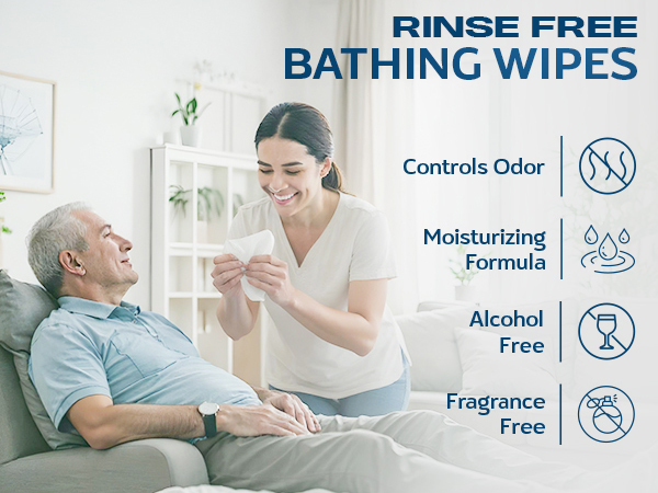 shower wipes for adults no rinse