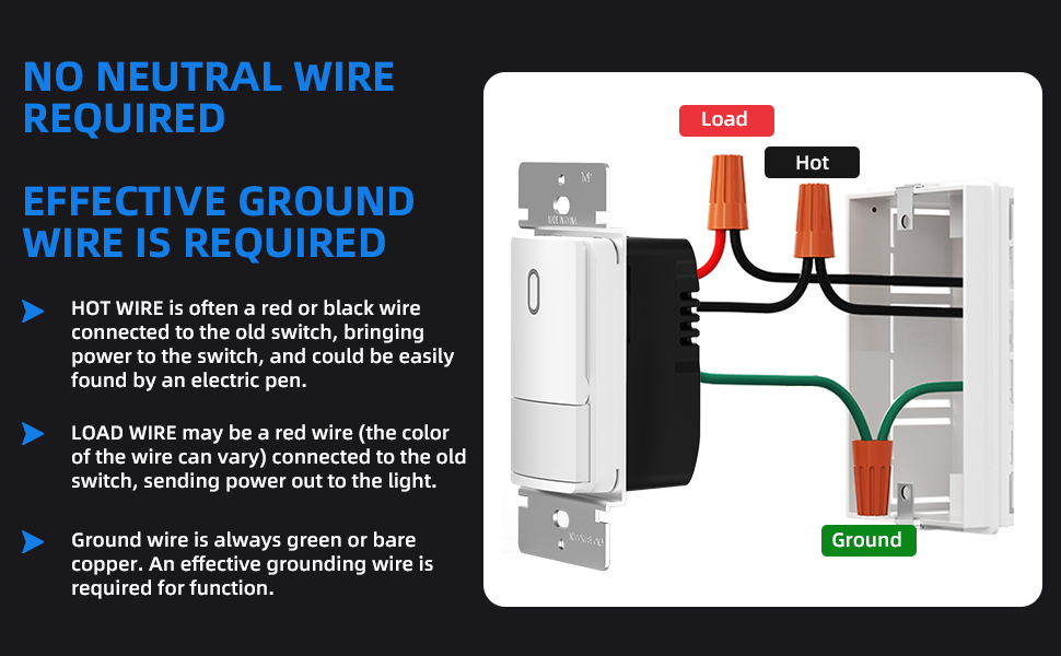 Can be used as single-pole or 2 location control.