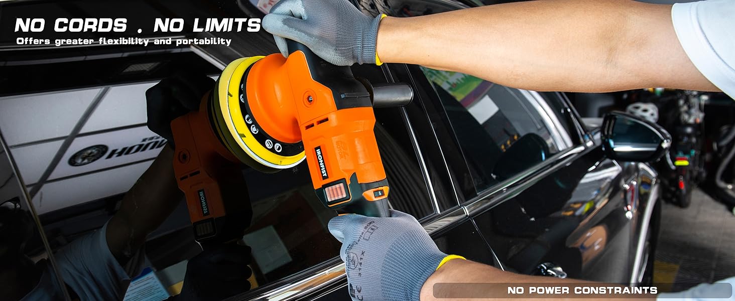 orbital car polisher random cordless waxing waxer polishing cleaning buffing tool palm 20v electric