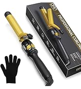 DAN Technology 1 Inch Curling Iron Wand for Soft Natural Waves, Tourmaline Ceramic Hair Curler wi...