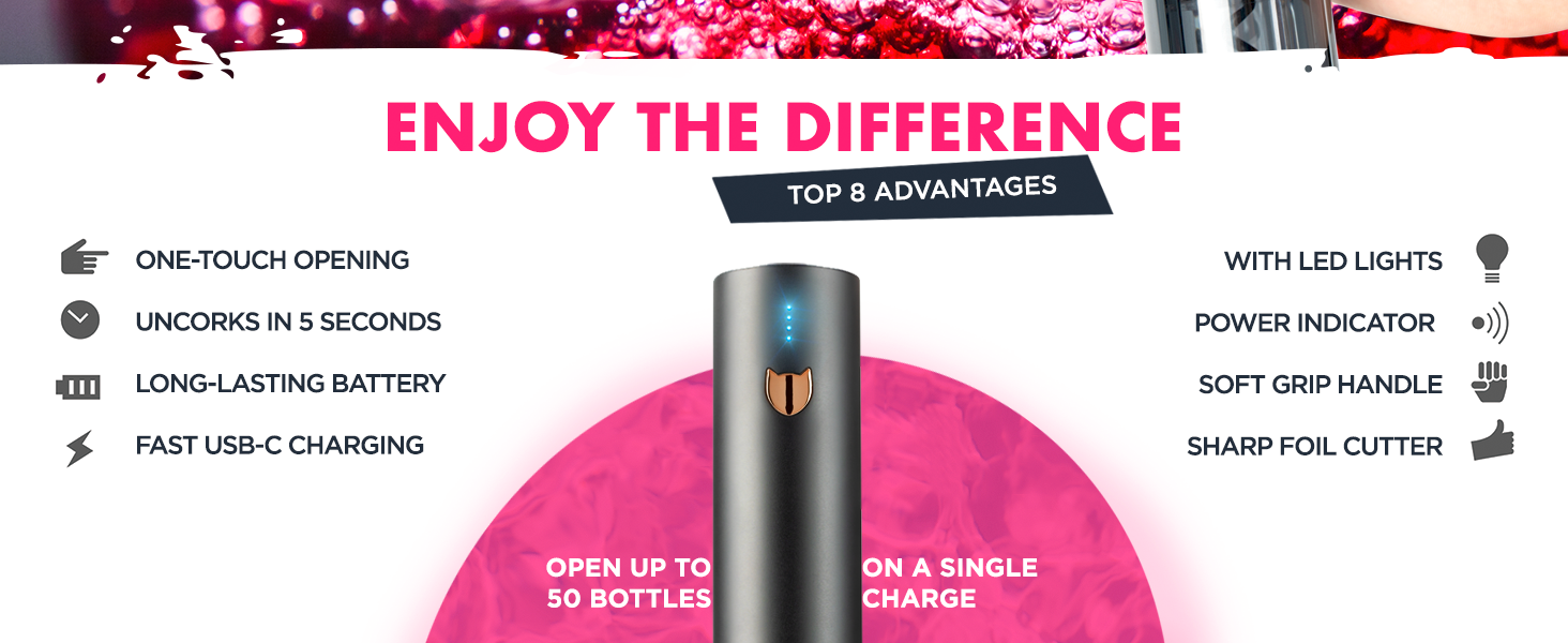 electric wine opener with charging base automatic wine opener electric corkscrew wine opener