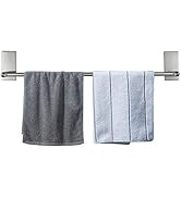 NearMoon Self Adhesive Bathroom Towel Bar- Stainless Steel Bath Wall Shelf Rack Hanging Towel Sti...