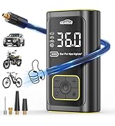 GEARGO Portable Tire Inflator Air Compressor 150PSI Cordless Air Pump for Car, Motorcycle, Bicycl...