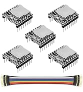 WWZMDiB 5PCS YX5200 DFPlayer Mini MP3 Player Module MP3 Voice Decode Board Supporting TF Card U-D...