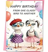FANCYLUCKY Funny Classy Bird Birthday Card Gifts for Good Friend Women Bestie Sister Her, Cute Fr...