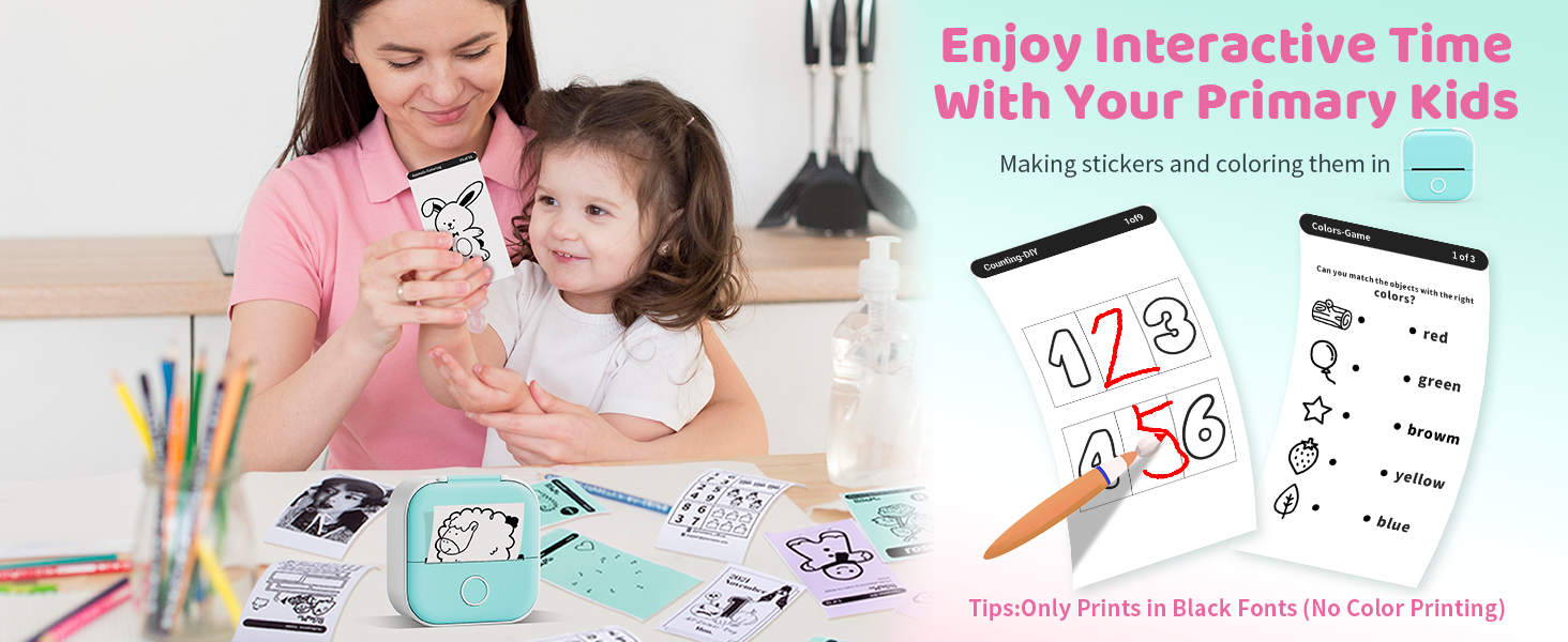 mini sticker printer thermal printer