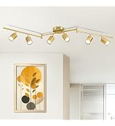Fondiiz 6 Ways Track Lighting, Rotatable Heads Tracks Light, Track Lightings Fixtures Ceiling wit...