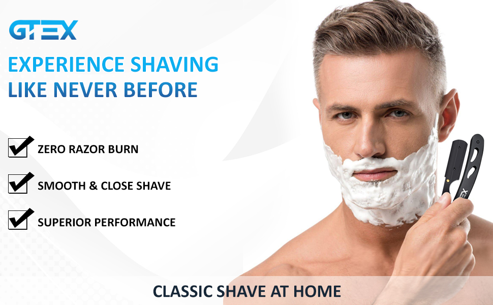 GTEX Barber Razor For Men Straight Edge