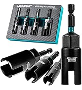 Libraton Wing Nut Driver 4PCS, Wing Nut Driver Bit, 1/4” Hex Shank Wing Nut Driver Set 9mm 12mm 1...