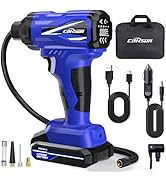 CARSUN Tire Inflator Portable Air Compressor, Cordless Car Tire Pump with Rechargeable Li-ion Bat...
