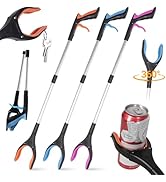 ACOSEA 3-Pack Grabber Reacher Tool,32" Long Foldable Reacher Grabber Pickup Tool with 360°Rotatin...