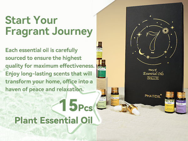 PHATOIL 15PCS ESSENTIAL OIL SET