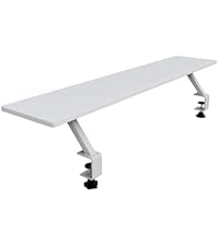 Arozzi Desk Riser Small Monitor Stand White | Dual Screens, Extra Storage Shelf, Heavy-Duty Steel Fr...