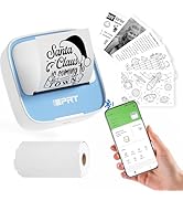 iDPRT Sticker Printer, Portable Thermal Printers Bluetooth Inkless Printer with 1 Roll Sticker Pa...