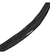 BENECREAT 21 Yard Black Cotton Covered Millinery Wire, Cotton Covered Floral Wire with Wire Insid...