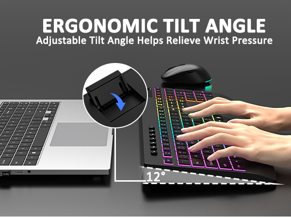 backlit wireless keyboard and mouse