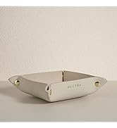OLETHA Aesthetic Valet Tray, Little Catch-all Dish, Jewelry Holder for Travel, Ivory